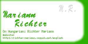 mariann richter business card